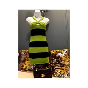 Very sexy green and black dress